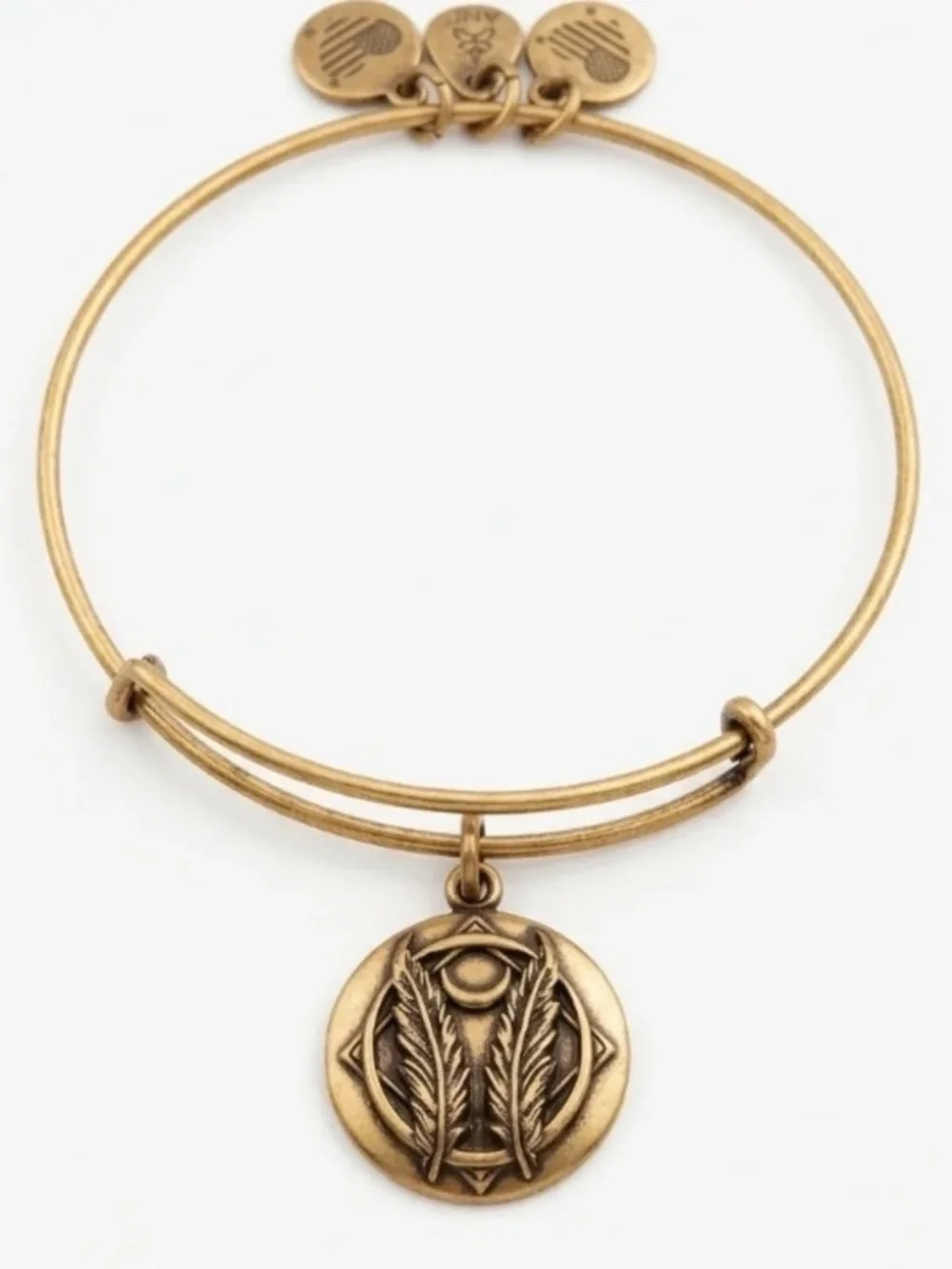 Alex and Ani Gold Tone Godspeed Expandable Bangle Bracelet